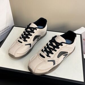 Men's Beige and Black Sneakers
